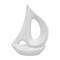 Kingston Living Ceramic Coastal Sailboat Tabletop Decoration - 8" - White